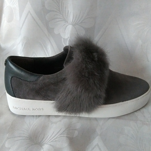 michael kors suede slip on sneakers